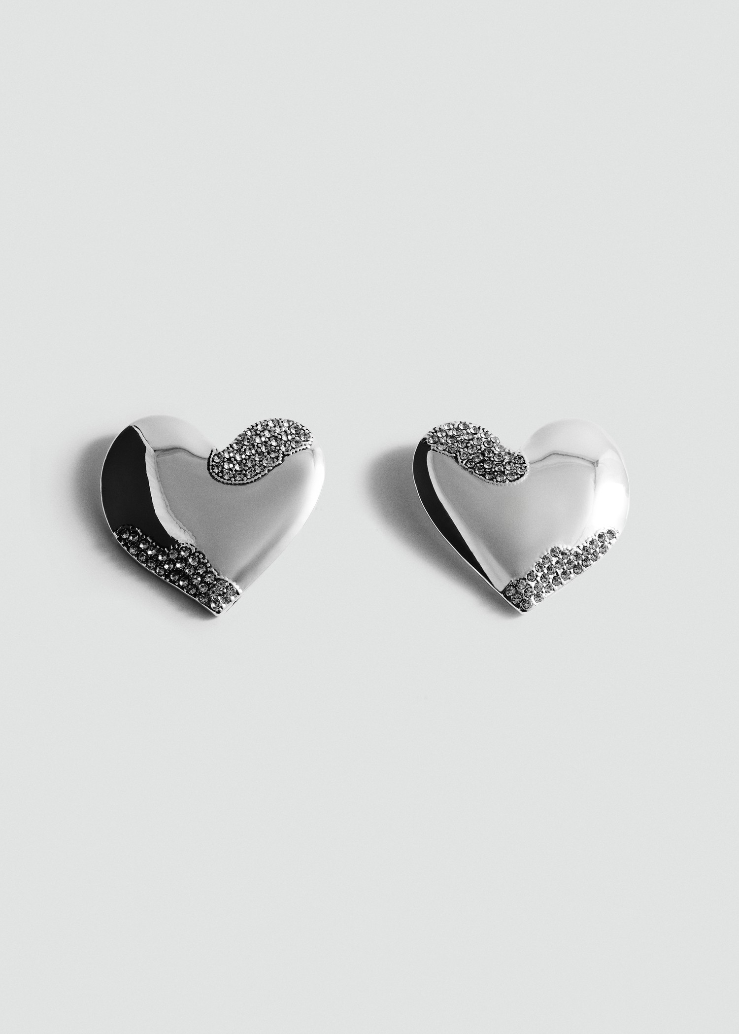 Pendientes corazón strass