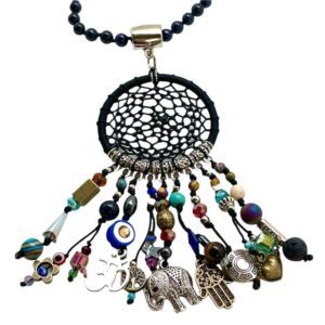 Collar largo Atrapasueños hecho a mano pieza única mexican boho