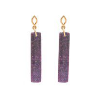Aretes Lyv labradorita morada