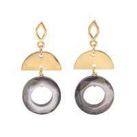 Aretes medio circulo con Aro Abulon