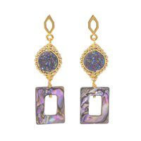 Arete druzy y abulon rectangulo