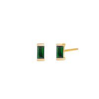 Arete mini Baguette Verde