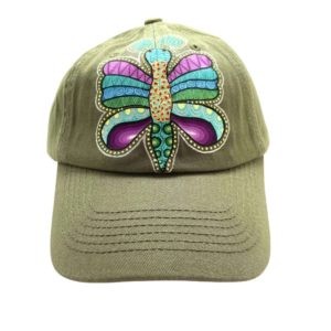 Gorra con LIBELULA pintada a mano