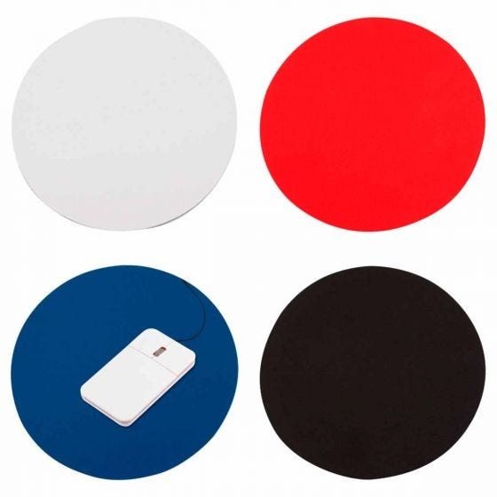 MOUSE PAD REDONDO Base antiderrapante.