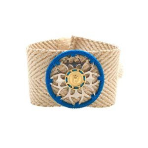 Pulsera ancha chakra “Vishudha” color azul celeste