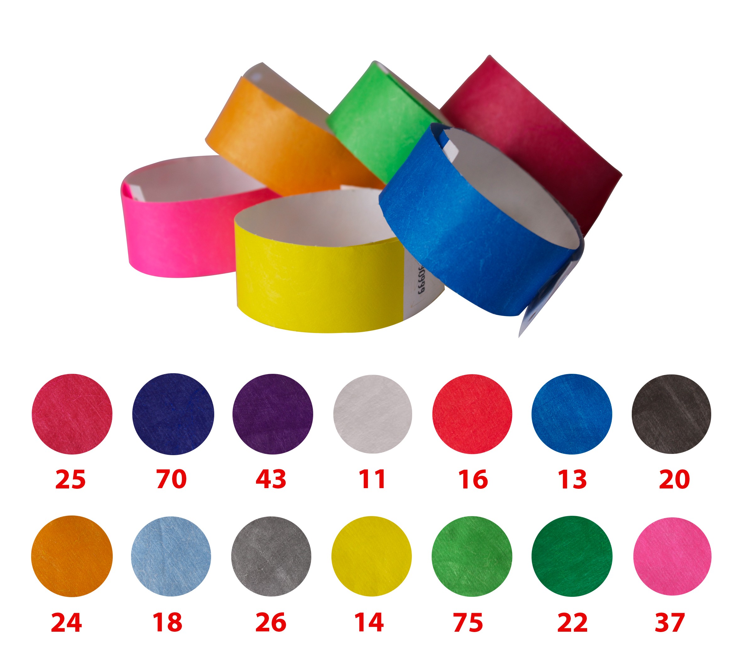 PULSERA o BRAZALETE DE TYVEK DE IDENTIFICACION o S...