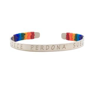 Pulsera de acero inoxidable 7 colores chakras “AGRADECE PERDONA SUELTA”