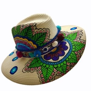 Sombrero dos pintado a mano pieza única