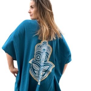 Tunica pintada a mano con HAMSA